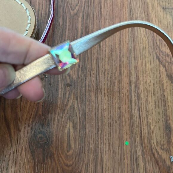 Emanuela Caruso capri fuchsia and rose gold Flather strap flat sandals size 36 - Picture 4 of 6